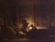 The Holy Family at night REMBRANDT Harmenszoon van Rijn